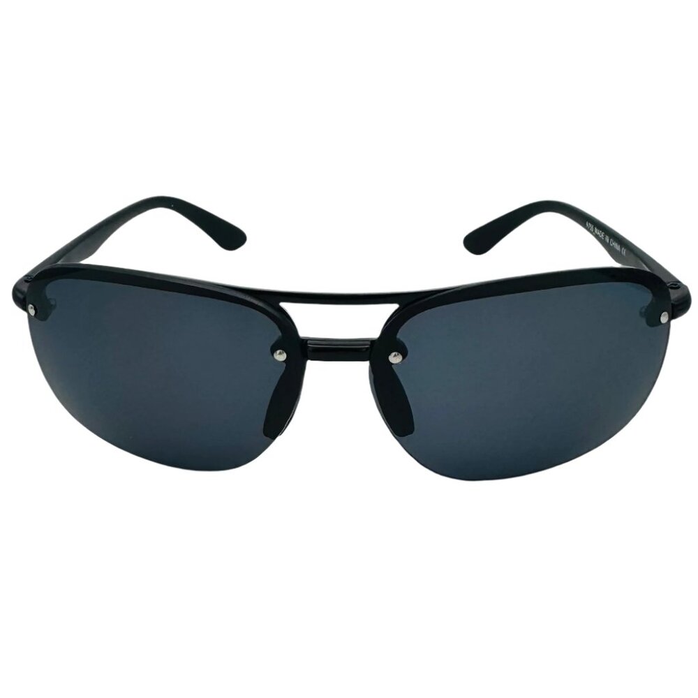 6011 | Black Mens Rimless Sunglasses